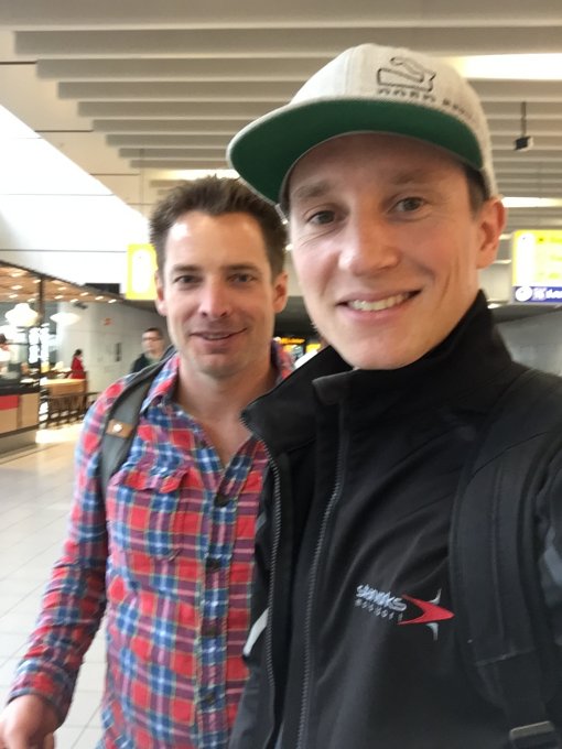 Selfie Renger van der Zande en Sebastiaan Bleekemolen